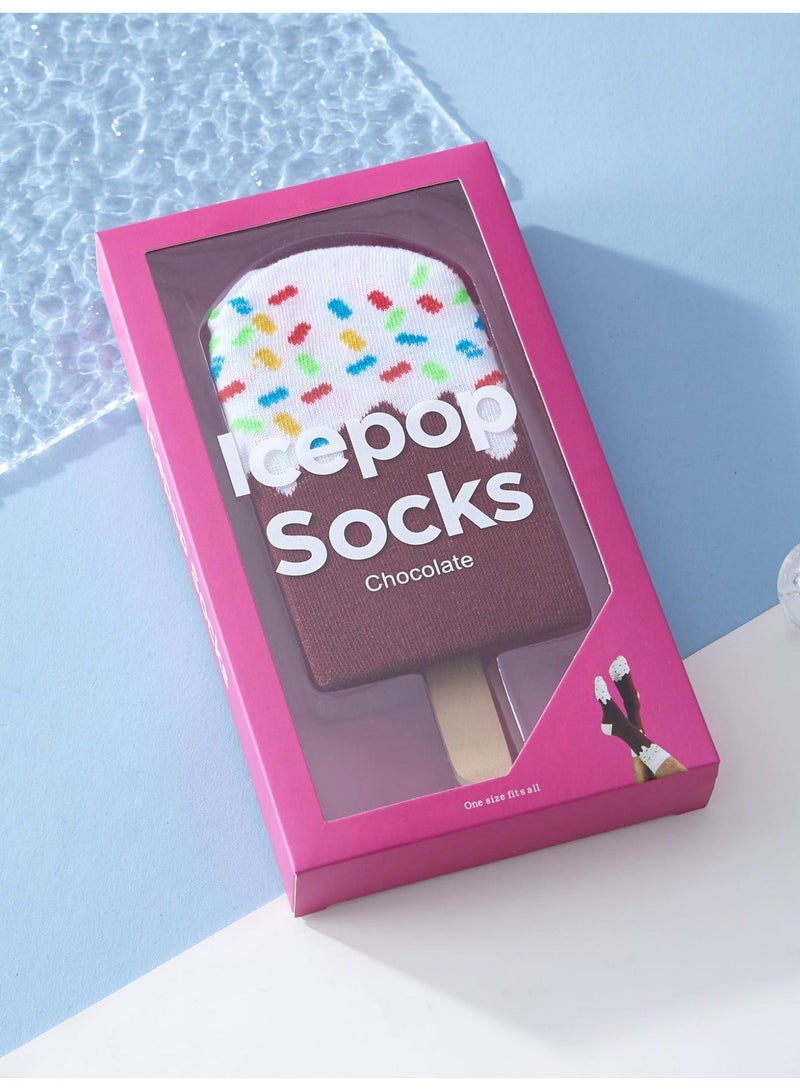 Ember and You Chocolate ice cream socks (one pair per box) - Image 1